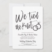 私たちは結ばれた | スクリプト | 結婚後のパーティー 招待状 (正面)