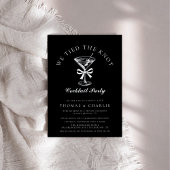 私たちは結ばれた ノット カクテルパーティー ブラックウェディング 招待状