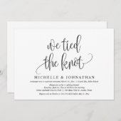 私たちは結ばれた, 挙式後の結婚記念パーティー 招待状 (正面/裏面)