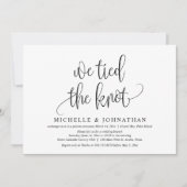 私たちは結ばれた, 挙式後の記念日パーティー 招待状 (正面)