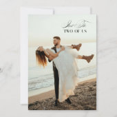 私たちは結ばれた 結婚式のカリグラフィー5枚の写真 結婚のお知らせ 案内状 (正面)