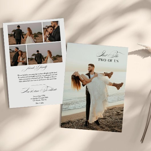 私たちは結ばれた 結婚式のカリグラフィー5枚の写真 結婚のお知らせ 案内状
