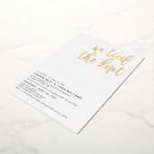 私たちは結ばれた 結婚式の披露宴 箔招待状 (回転した状態)