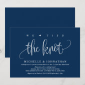 私たちは結ばれた, 結婚式の秘密の誓いパーティーの招待状 招待状 (正面/裏面)