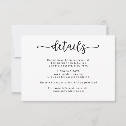 私たちは結ばれた 結婚筆文字 詳細カード 招待状 (正面)