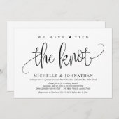 私たちは結ばれました。結婚式の隠し結婚パーティーの招待状 招待状 (正面/裏面)