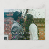 私たちは結び目かわいい接続ハートフォント写真 ポストカード (正面)