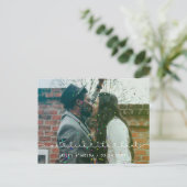 私たちは結び目かわいい接続ハートフォント写真 ポストカード (スタンド正面)