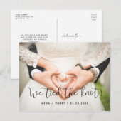 私たちは結び目のお洒落写真を結結婚んだ ポストカード (正面/裏面)