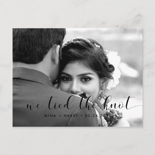 私たちは結び目のデザインの写真エレガントを結んだ ポストカード (正面)