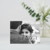 私たちは結び目のデザインの写真エレガントを結んだ ポストカード (スタンド正面)