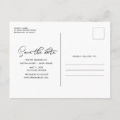 私たちは結び目の写真の日付を保存する 案内ポストカード (裏面)