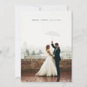 私たちは結び目の書道の白黒の写真を結んだ 案内状 (正面)