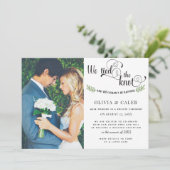 私たちは結び目の結婚式のレセプション 招待状 (スタンド正面)