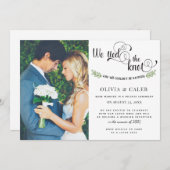 私たちは結び目の結婚式のレセプション 招待状 (正面/裏面)