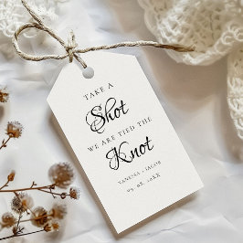 私たちは結び目を結んだので、ショット結婚式の引き出物を取る ギフトタグ