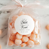 私たちは結び目を結んだので、ショット結婚式の引き出物を取る ラウンドシール