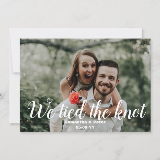 私たちは結び目を結んだ |写真結婚の発表 (正面)