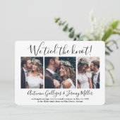 私たちは結び目を結んだ 結婚披露宴 4枚の写真のコラージュ 招待状 (スタンド正面)