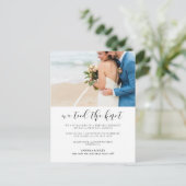 私たちは結び目エレガントな結婚式の発表 ポストカード (スタンド正面)