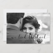 私たちは結び目エレガントデザインの写真カード 案内状 (正面)