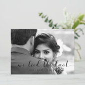 私たちは結び目エレガントデザインの写真カード 案内状 (スタンド正面)