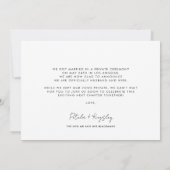 私たちは結び目モダンデザインの写真カード 案内状 (裏面)