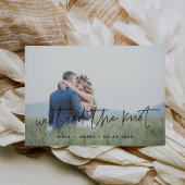 私たちは結び目モダンデザインの写真カード 案内状