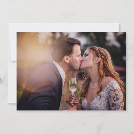 私たちは結び目2写真結婚式レセプション 招待状 (裏面)