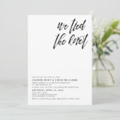 私たちは結び結び結婚式レセプション招待状 招待状 (スタンド正面)