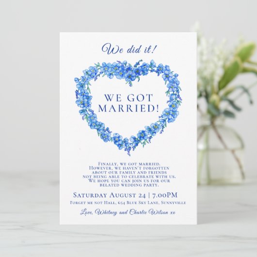 私たちは結婚した青い忘れ私ではなく結婚式のパーティーをした (スタンド正面)