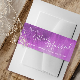 私たちは結婚しているmauve抽象芸術アー結婚ト 招待状ベリーバンド
