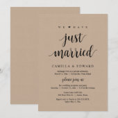 私たちは結婚しました, ウェディングエロープメントパーティー招待状 招待状 (正面/裏面)