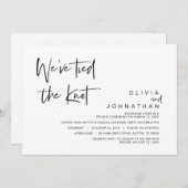 私たちは結婚しました, ウェディングエロープメントパーティー 招待状 (正面/裏面)