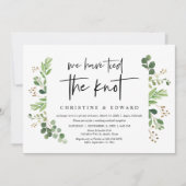私たちは結婚しました, ウェディングエロープメントパーティー 招待状 (正面)