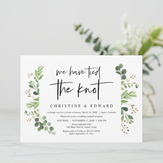 私たちは結婚しました, ウェディングエロープメントパーティー 招待状 (スタンド正面)