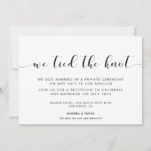 私たちは結婚しました エレガントな発表 招待状 (正面)