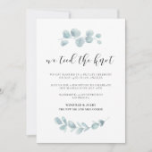 私たちは結婚しました グリーンウェディングのお知らせ 招待状 (正面)