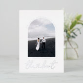 私たちは結婚しました | フォトエロープメントのお知らせ 箔招待状 (立ち正面)