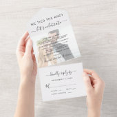 私たちは結婚しました フォト ウェディング レセプション オールインワン招待状 (貼ってはがせる)