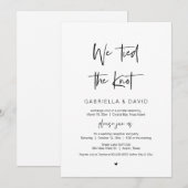 私たちは結婚しました, ブラック, 結婚式 ふたりだけの結婚式 招待状 (正面/裏面)