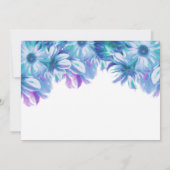 私たちは結婚しました ブルーフラワーの結婚式の披露宴 招待状 (裏面)