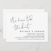 私たちは結婚しました、モダンウェディングエロープメント 招待状 (正面/裏面)