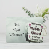 「私たちは結婚しました」 ラスベガスでこっそり結婚式 招待状 (スタンド正面)