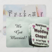 「私たちは結婚しました」 ラスベガスでこっそり結婚 招待状 (正面/裏面)