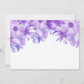 私たちは結婚しました ラベンダー フラワーのウェディング レセプション 招待状 (裏面)