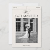 私たちは結婚しました ヴィンテージ結婚発表カード (正面)