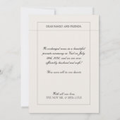 私たちは結婚しました ヴィンテージ結婚発表カード (裏面)