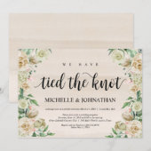 私たちは結婚しました。 挙式後のパーティーの招待状 招待状 (正面/裏面)