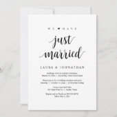 私たちは結婚しました, 秘密の結婚パーティー 招待状 (正面)